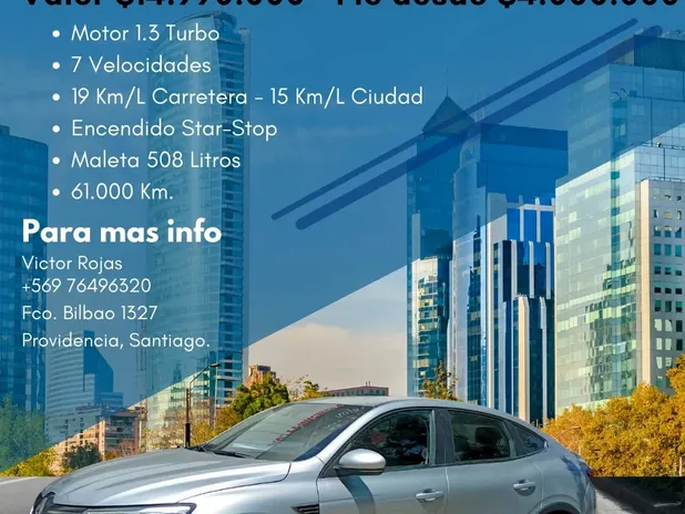 RENAULT ARKANA 2022     - Transmisión Automático     - Color GRIS